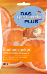 Mivolis Traubenzucker mit 10 Vitaminen Виноградный сахар с 10-ю витаминами и вкусом апельсина, 100 г