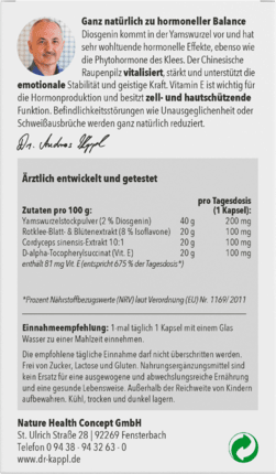 Dr.Kappl Frauen Aktiv Vitalpilz Kapseln 30 St., 17,9 g