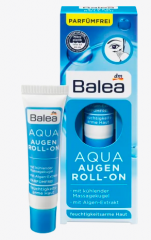 Balea Augencreme Aqua Augen Roll-On 15 ml, Крем-роллер охлаждающий против темных кругов под глазами c экстрактом морских водорослей и витамином Е, 15 мл