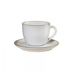 ASA SELECTION ASA Saisons Sand Cappuccinotasse mit Untertasse 0,23 L / h: 7,5 cm Чашка для капучино ASA Saisons Sand с блюдцем 0,23 л / высота: 7,5 см