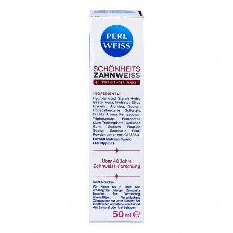 Perl Weiss Schoenheits-Zahnweiss Зубная паста для сияющей белизны зубов, 50 мл