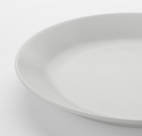 Ikea OFTAST Teller, weiss 25 cm, 10st, 302.589.13,  Икеа ОФТАСТ Тарелка, цвет белый, 25 см, 10 штук