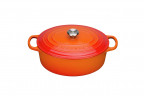 Le Creuset LE CREUSET  SIGNATURE Gourmet-Br\u00e4ter Oval 27cm Ofenrot rot LE CREUSET SIGNATURE Gourmet жаровня овальная 27см красная для духовки