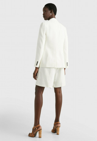 Tommy Hilfiger ELEVATED SINGLE BREASTED Blazer ecru ПОВЫШЕННЫЙ ОДНОБОРТНЫЙ Пиджак экрю