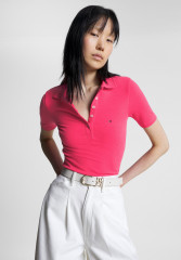 Tommy Hilfiger SLIM 5X2  Polo shirt bright cerise pink SLIM 5X2 Рубашка поло ярко-вишнево-розовый