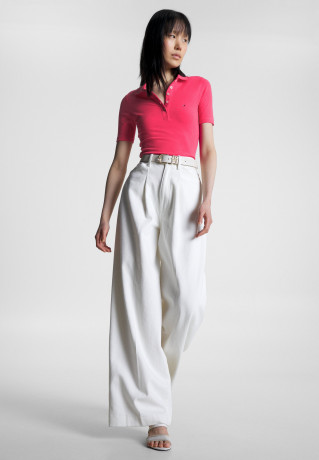 Tommy Hilfiger SLIM 5X2 Polo shirt bright cerise pink SLIM 5X2 Рубашка поло ярко-вишнево-розовый