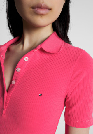 Tommy Hilfiger SLIM 5X2 Polo shirt bright cerise pink SLIM 5X2 Рубашка поло ярко-вишнево-розовый