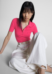 Tommy Hilfiger SLIM 5X2  Polo shirt bright cerise pink SLIM 5X2 Рубашка поло ярко-вишнево-розовый