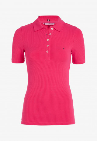 Tommy Hilfiger SLIM 5X2 Polo shirt bright cerise pink SLIM 5X2 Рубашка поло ярко-вишнево-розовый