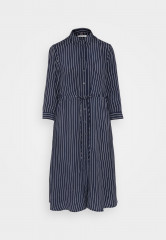 Tommy Hilfiger ROPE MIDI SHIRT DRESS Shirt dress carbon navy/white ПЛАТЬЕ-РУБАШКА МИДИ ROPE Платье-рубашка карбон темно-синий/белый
