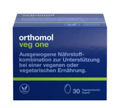 Orthomol Veg one Kapseln Orthomol 30st, Мультивитамины для веганов (Германия), D3 B12 железо цинк йод омега 3, 30шт