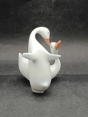 Статуэтка винтажная миниатюрная Hollohaza &quot;Влюбленные утки&quot;, ручная роспись, 10 х 8 см, фарфор, Венгрия