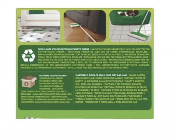 Swiffer dry 5packs x 36st (180stk), Сменные салфетки для швабры для сухой уборки полов, 36 штук х 5 упаковок