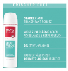 Hidrofugal Dusch Frische Anti-Transpirant Spray 150ml, Гидрофугал Дезодорант-антиперспирант спрей "Свежесть душа", 150 мл