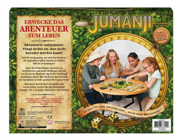 Spin Master Jumanji Настольная игра Джуманджи для детей и взрослых, 24 игрока, 8+ (на немецком)