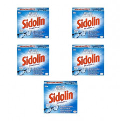 Набор 5 уп х 50 шт Sidolin wet салфетки для очков и экранов (Германия), влажные, без разводов, мягкая очистка линз, дисплеев и стекла