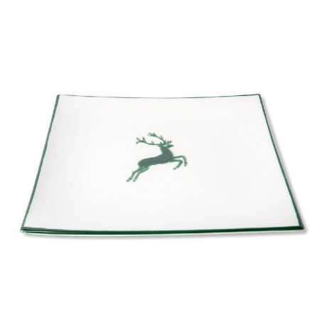 Gmundner Keramik Gmundner Keramik Gruner Hirsch Speiseteller 26x26x2,2 cm Обеденная тарелка Gmundner Ceramics Green Deer 26x26x2,2 см