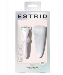 Estrid Pearl set, Бритва женская Estrid Pearl дорожный набор, станок + футляр, 5 лезвий, многоразовая, для тела, компактная, гладкое бритьё без раздражения