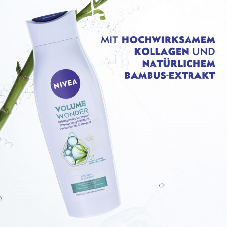 NIVEA Volume Wonder Shampoo, 750 ml (3x250 ml), Нивеа Шампунь для объёма, коллаген и экстракт бамбука, 3D объём, набор, 750 мл