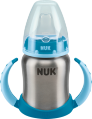 Nuk обучающая кружка Cup Edelstahl Blau, 125ml, 1 шт