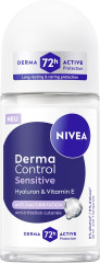 NIVEA Derma Control Restore Anti-Transpirant Roll-On, 50 ml, Нивеа Антиперспирант ролик, гиалурон и витамин E, для чувствительной кожи, 72ч защита, 50 мл