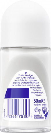 NIVEA Derma Control Restore Anti-Transpirant Roll-On, 50 ml, Нивеа Антиперспирант ролик, гиалурон и витамин E, для чувствительной кожи, 72ч защита, 50 мл