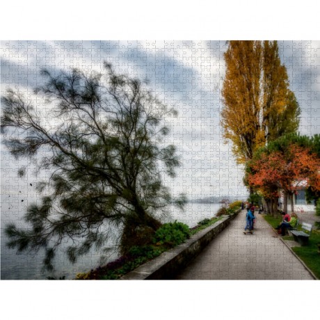 CALVENDO Puzzle CALVENDO Puzzle Der Spaziergang des Bordes des Sees Пазл CALVENDO Puzzle Прогулка по берегу озера