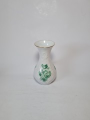 Ваза винтажная Royal KPM &quot;Зеленый цветок&quot;, 16 см, Германия, 1960-70гг. 