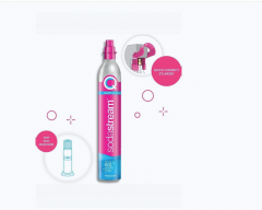 SodaStream SodaStream Quick Connect CO2 Reservezylinder 60l + 1 Glaskaraffe 1l, SodaStream Quick Connect баллон CO2 60 л + стеклянная бутылка 1 л, комплект для газирования воды