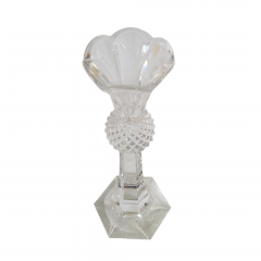 Подсвечник винтажный в форме чертополоха, хрусталь, 18 x 7 см, Германия, 1960-70гг.