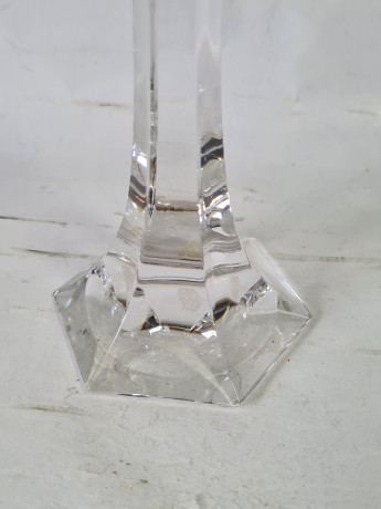 Подсвечник винтажный в форме чертополоха, хрусталь, 18 x 7 см, Германия, 1960-70гг.