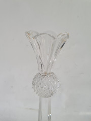 Подсвечник винтажный в форме чертополоха, хрусталь, 18 x 7 см, Германия, 1960-70гг.