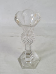 Подсвечник винтажный в форме чертополоха, хрусталь, 18 x 7 см, Германия, 1960-70гг.