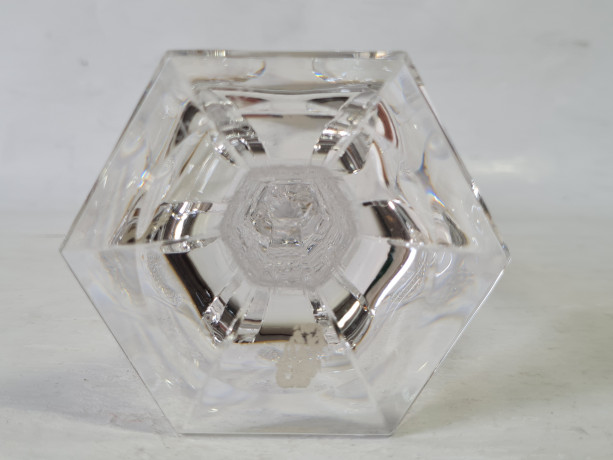 Подсвечник винтажный в форме чертополоха, хрусталь, 18 x 7 см, Германия, 1960-70гг.