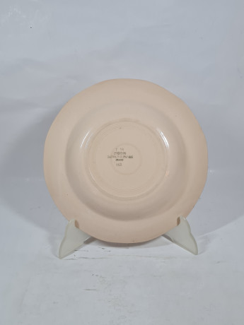 Тарелка сервировочная винтажная Sarreguemines France, керамика, 2 шт., 22,5 см, Франция, 1960-70гг.