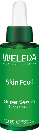 WELEDA Skin Food Super Serum, 30 ml, Сыворотка для лица Skin Food с гиалуроновой кислотой и церамидами для сияния кожи, 30 мл