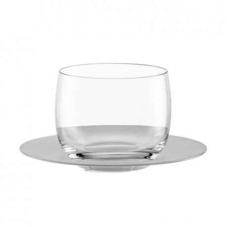 Eisch Eisch Kaffee und Tee Cappuccinoobertasse mit satinierter Untertasse Glas Set 2-tlg. d: 14,5 cm / h: 7,5 cm / 300 ml Чашка Eisch для кофе и чая для капучино с матовым блюдцем, набор из 2 предметов. д: 14,5см / в: 7,5см / 300мл