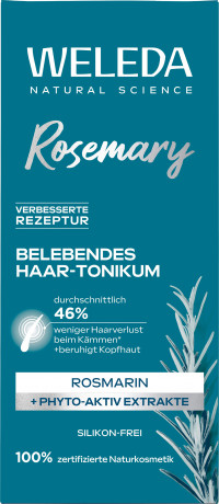 WELEDA ROSMARIN Belebendes Haar-Tonikum, 100 ml, Несмываемый розмариновый тоник для кожи головы, объёма и плотности волос, 100 мл