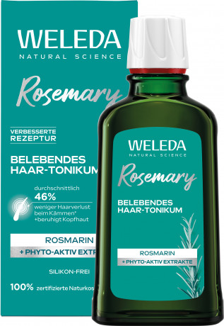 WELEDA ROSMARIN Belebendes Haar-Tonikum, 100 ml, Несмываемый розмариновый тоник для кожи головы, объёма и плотности волос, 100 мл