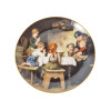 Тарелка декоративная винтажная Lilien Porzellan "Молитва перед ужином", коллекционная, №154K, худ. Ф. Дефреггер, 20 см, Австрия, 1988г.