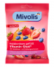 Mivolis Bonbon, Halsbonbons Vitamin-Shot Heidelbeere-Erdbeere, gefuellt, zuckerfrei, 75 g, Леденцы для горла Vitamin-Shot с витаминной начинкой, черника и клубника, без сахара, 75 г