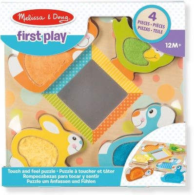 Melissa  Doug Holzklotz-Puzzle zum Anfassen und Fuhlen Пазл из деревянных блоков
