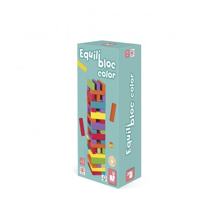 Janod Holzturm-Geschicklichkeitsspiel Equilibloc Colour Equilibloc Color деревянная башня игра на ловкость