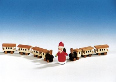 Holzspielzeug Holzeisenbahn natur  Lange 15 cm NEU Деревянная игрушка деревянный паровозик натуральный Длина 15 см НОВИНКА