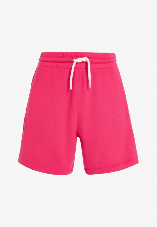 Tommy Hilfiger LOGO TERRY Shorts bright cerise pink шорты с ЛОГОТИПОМ ярко-вишнево-розовый