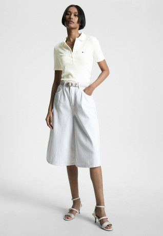 Tommy Hilfiger SLIM 5X2 Polo shirt ecru SLIM 5X2 Рубашка поло экрю