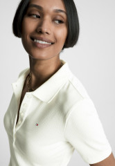 Tommy Hilfiger SLIM 5X2  Polo shirt ecru SLIM 5X2 Рубашка поло экрю