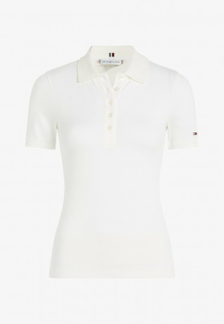 Tommy Hilfiger SLIM 5X2 Polo shirt ecru SLIM 5X2 Рубашка поло экрю