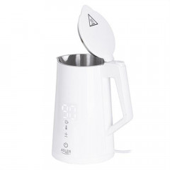 Adler Adler Wasserkocher AD 1345 weiss, 1,7 Liter, Edelstahl, Temperatureinstellung, Temperaturanzeige  Чайник Adler AD 1345 белый, 1,7 л, нержавеющая сталь, регулировка температуры, отображение температуры