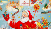 Niederegger Weihnachtsmann 2022 Адвент-каленадрь, 37 сладких сюрприза за 24 дверками, 33 см х 45 см